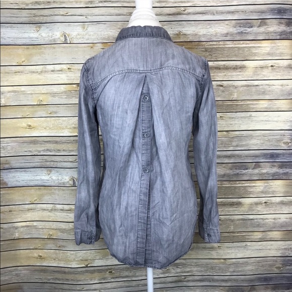 Anthro Cloth & Stone Greyscale Button Top Small - Picture 2 of 8